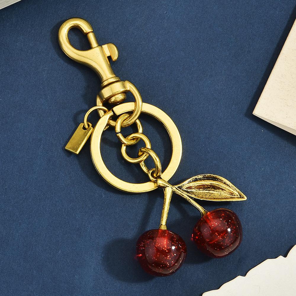 Little Cherry Fruit Bag Pendant Cherry Keychain Handbag Pendant Creative Ladies Gift Car Decoration