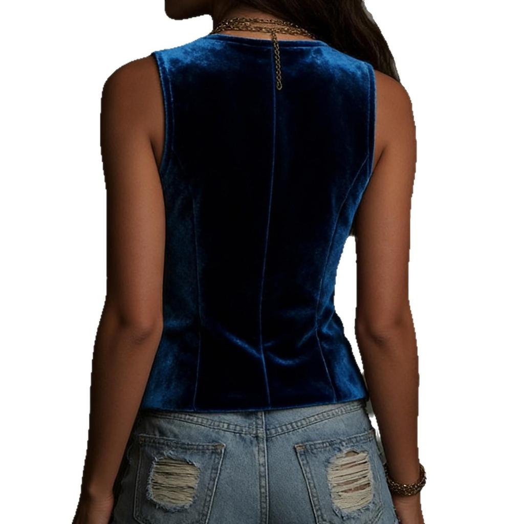 2026 Spring/Summer Women's Sexy Sleeveless Button Vest Tank Top
