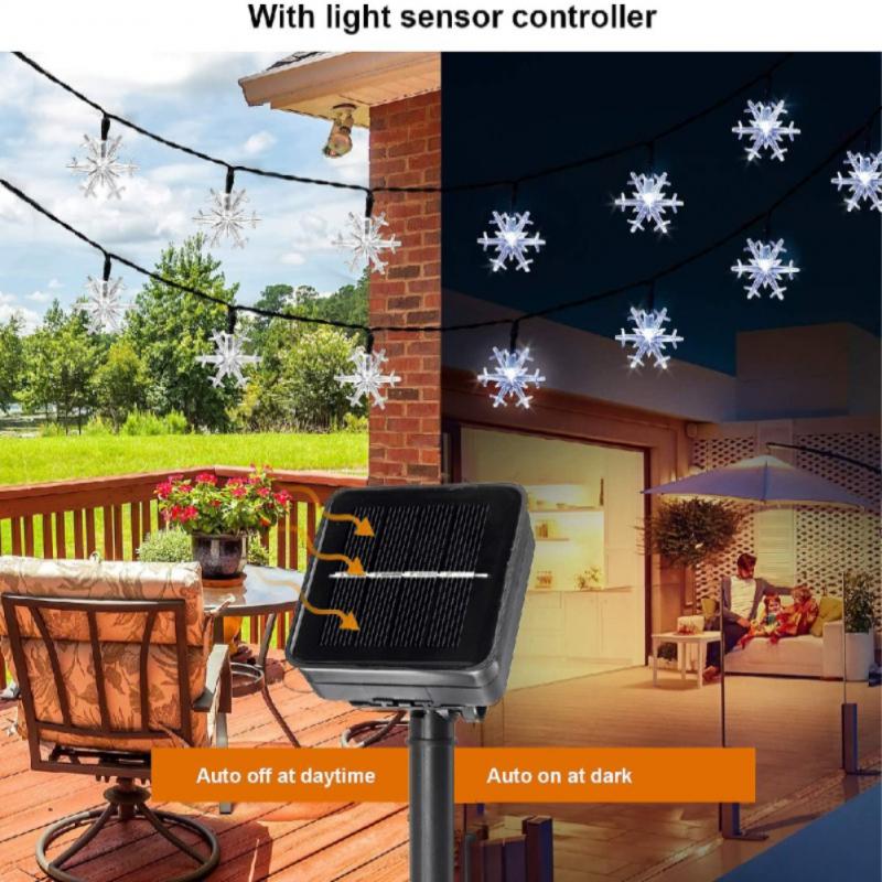 Solar Garden Light New Year Christmas Tree Decorations Waterproof Solar Powered Patio Light Garland Fairy Lights