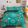 Dreamcatcher King Queen Duvet Cover Bohemian Style Bedding Set For Teen Girl Women Orange Sunset Scenery 2/3Pcs Soft Quilt Cover