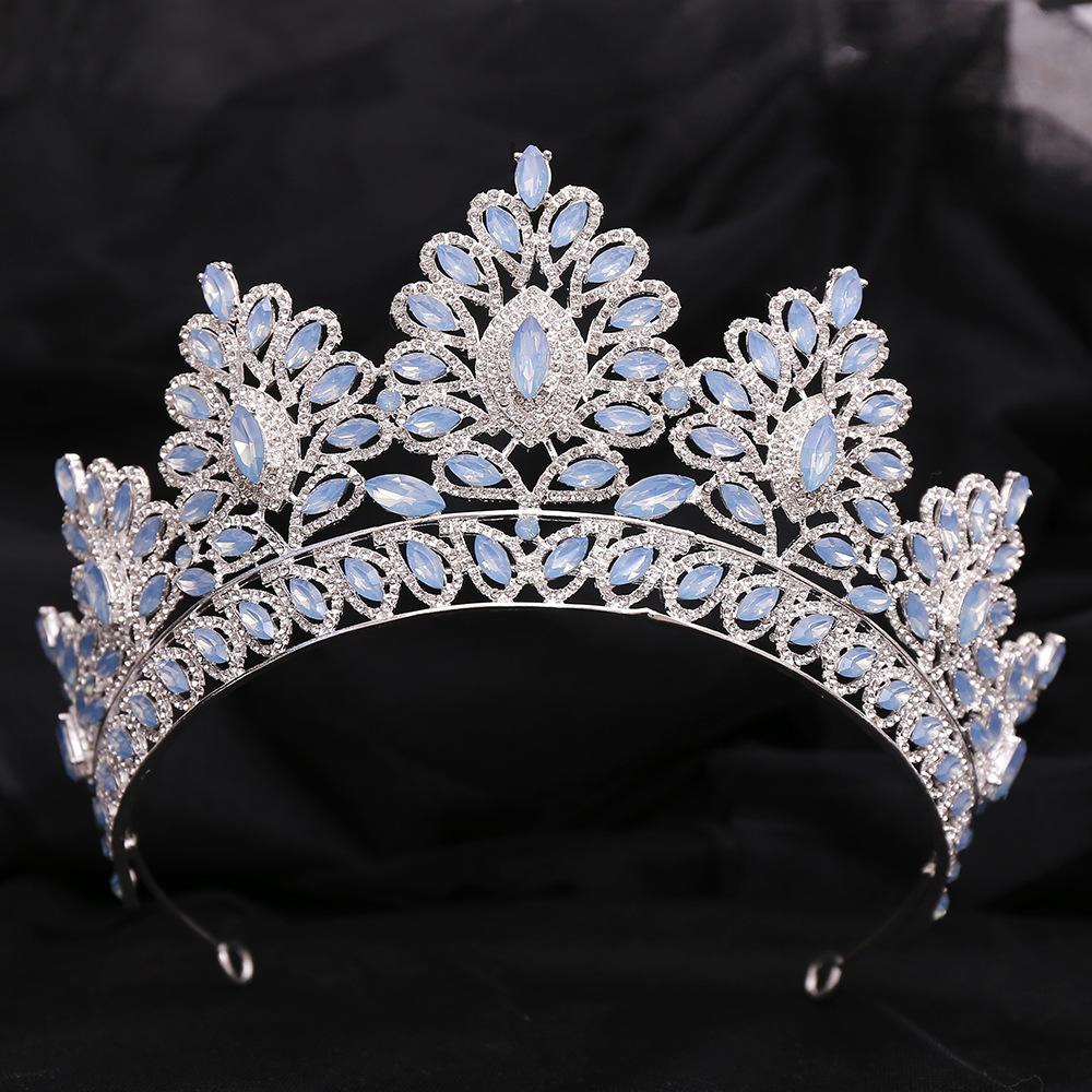 Atmospheric Wedding Headwear Large Crown Baroque New Retro Rhinestone-encrusted Hair Accessories Bridal Crown