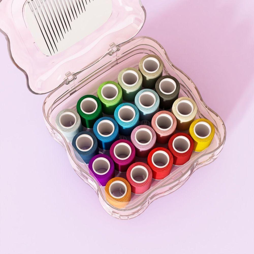 Partitioned Mini Sewing Box Set Multi-functional Magnetic Needle Thread Box  Apparel Crafts