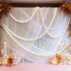 Grote nep-parelslinger voor bruiloftsachtergrond DIY Kralen Wandhanger Feest Kunstparels Kralenslinger Witte Bolhanger