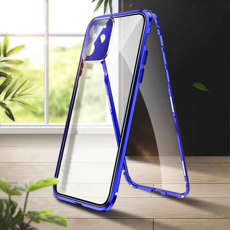 Anwendbar auf iPhone 16 Handyhülle Augenschutz Doppelseitiges Magneto 14 Promax Metall 13 Apple 15 Schutzhülle Hart