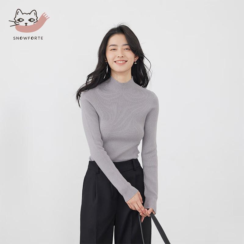 Sinuofude Women's Cashmere Blend Slim-fit Turtleneck Sweater S22-031
