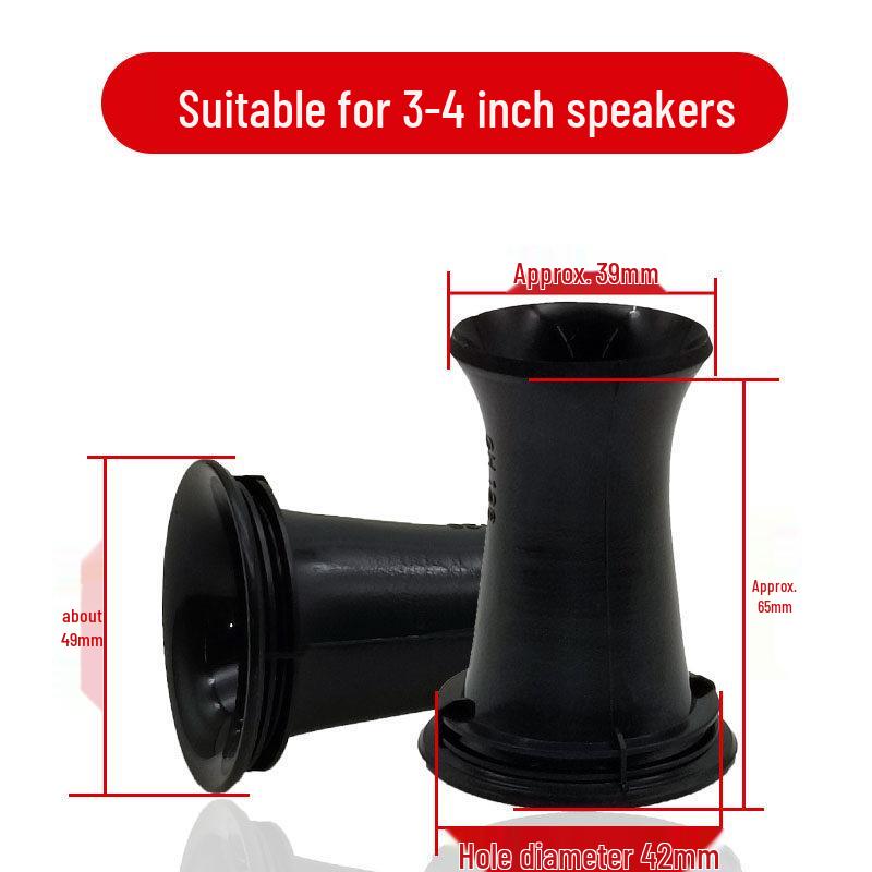 Hourglass-shaped Bass Reflex Exhaust Tube for 3" To 12" Car Subwoofer
