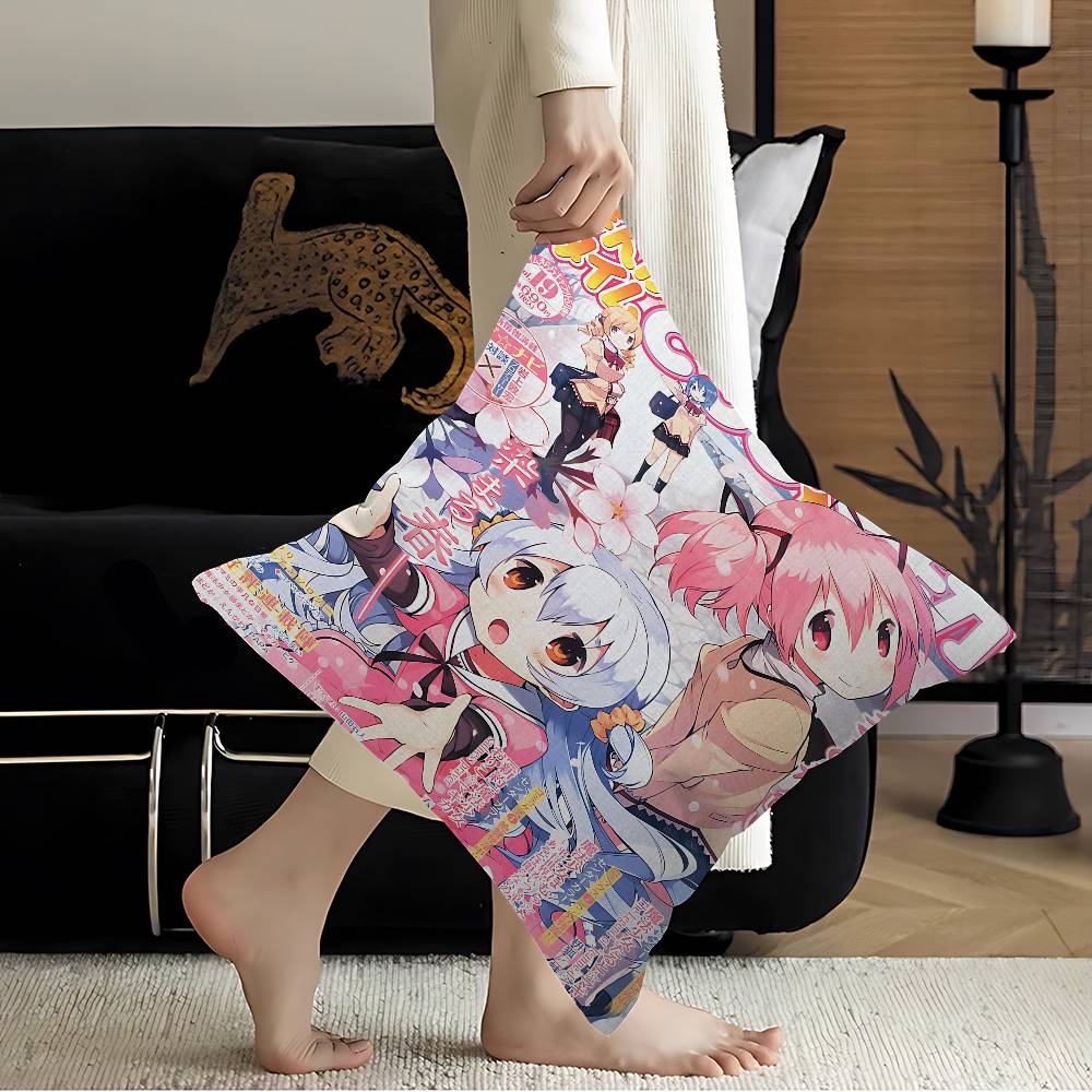 Puella Magi Madoka Magica Animes Personalized Pillow Cover Kids Bedroom Wild Party Decor Pillowcase Kid Birthday Shower Gift