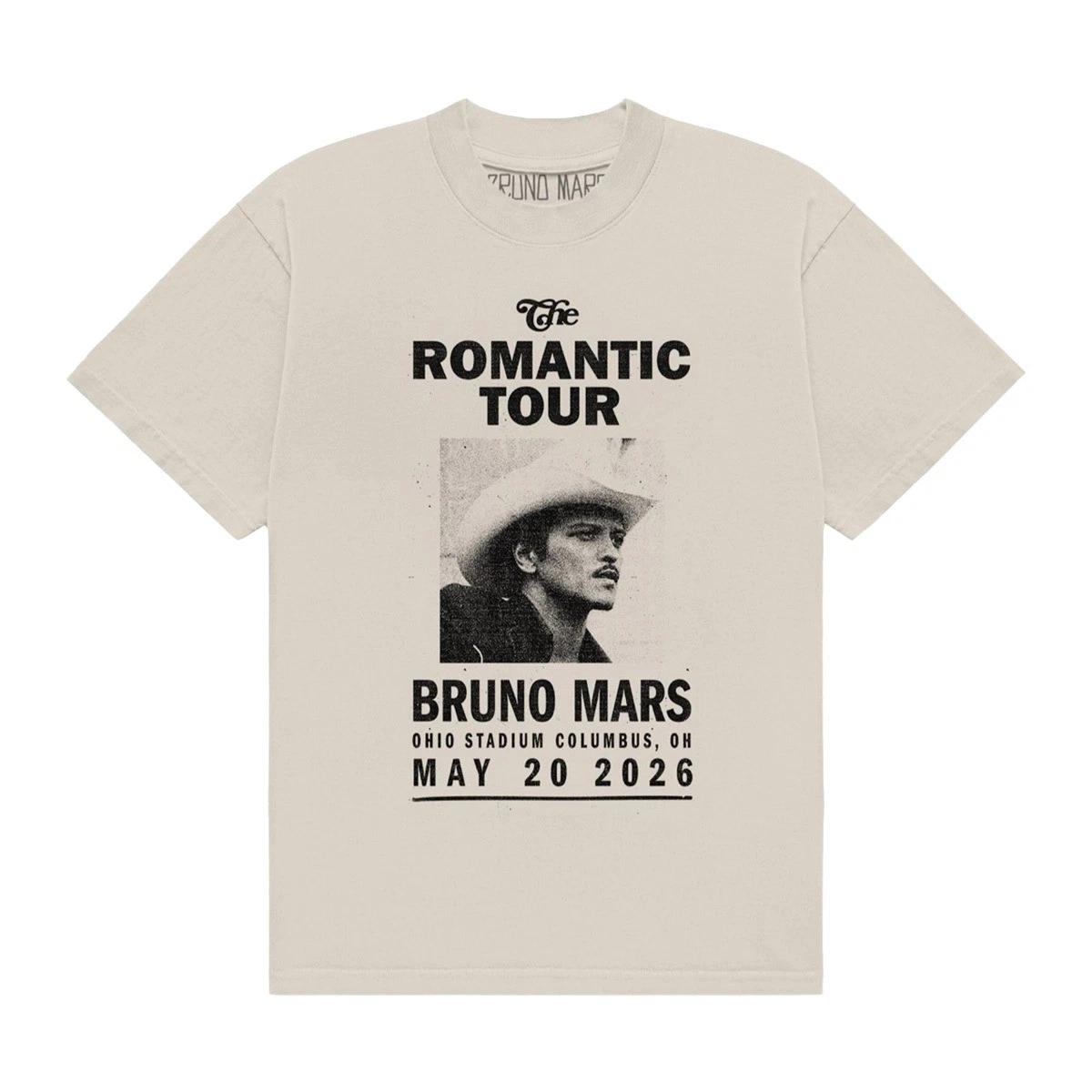 Columbus The Romantic Tour T Shirt Limited Edition Indie Rock Band Ivory Tee XL