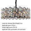 New LED Crystal Chandelier Lamp Luxury Black Lustre Kitchen Island Chandeliers Living Room Dining Home Ceiling Lighting Fixtures