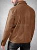 Formal Casual Shirt Wear Men Real Soft Lambskin Leather Stylish Brown Handmade