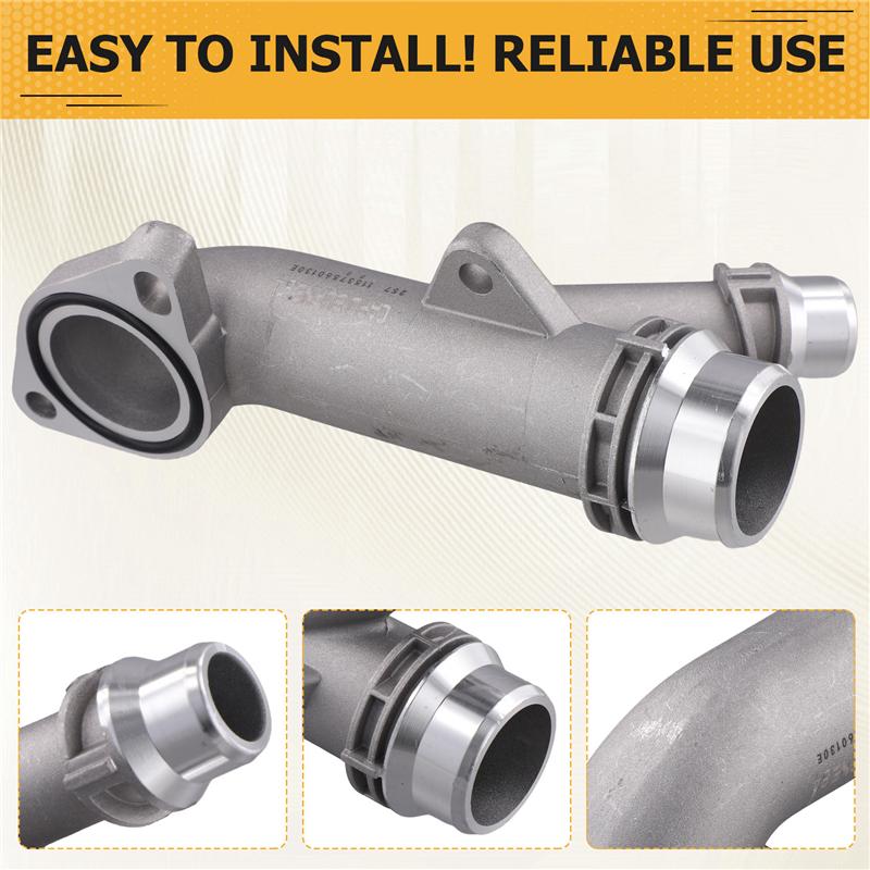 New Aluminium Cooling Radiator Coolant Hose Connector Water Outlet Pipe For BMW E46 E85 E60 E61 E83 E81 E93 11537560130