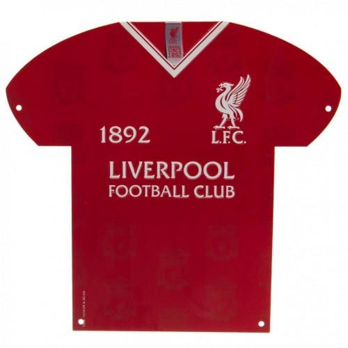 Liverpool FC Shirt Shaped Metal Sign One Size rouge