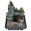 Resin Desktop Fountain Indoor Waterfall Fountain Desktop Rockery Ornament with Atomizer for Home