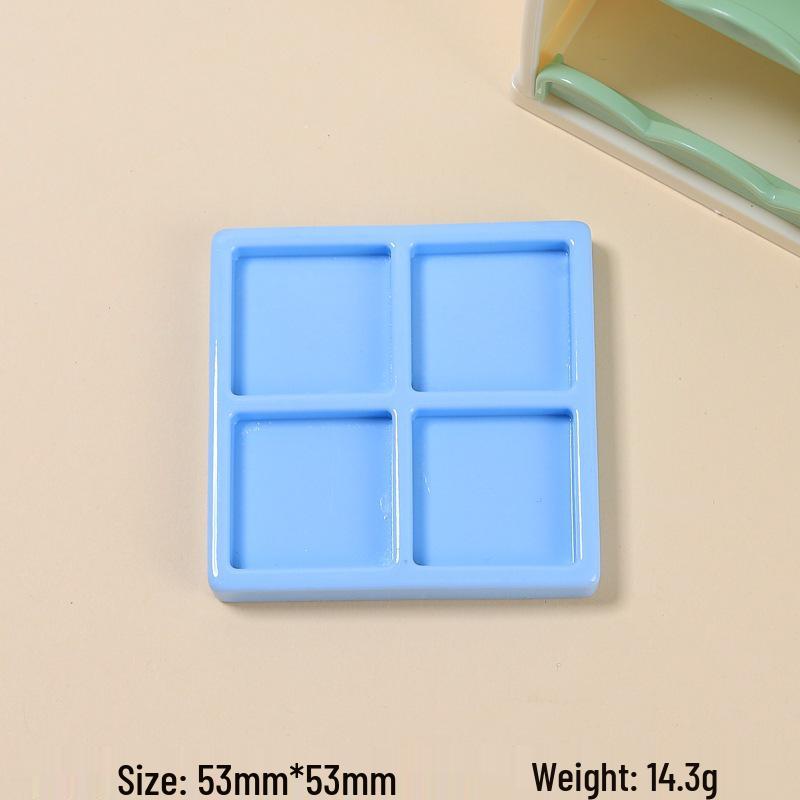 Resin Accessories: 4-Compartment Plate for DIY Crafts—Perfect for Hair Clips & Refrigerator Magnets
