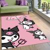 Stylish Kuromi Cartoon Rug, Suitable for Bedrooms, Living Rooms, Sofas, Doormats, and Large-sized Non-slip W-shaped Rugs.