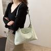 Simple tote bag women's new texture casual large capacity solid color shoulder bag commuter messenger
