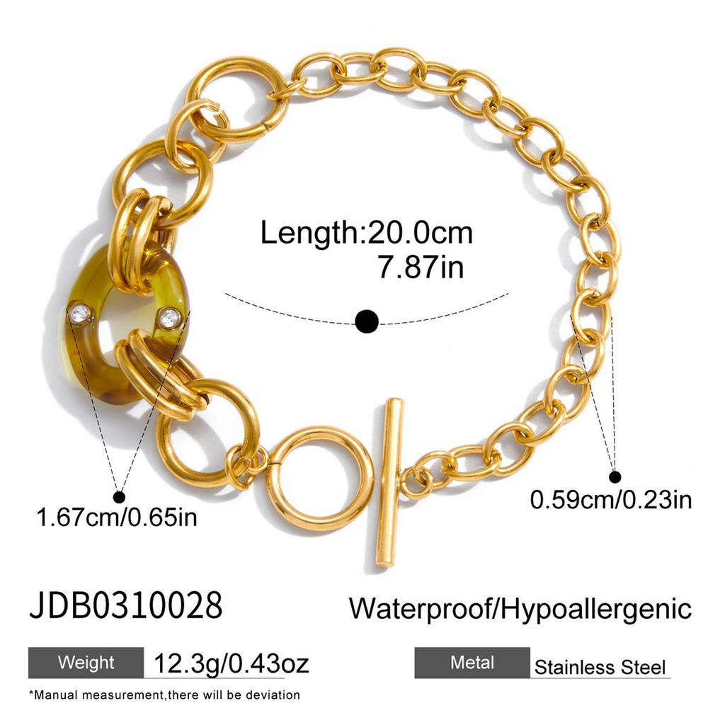 Maillard resin titanium steel necklace niche clavicle chain does not fade European and American titanium steel