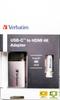 Verbatim 49143 USB-C To HDMI 4K Adapter, USB 3.1 GEN 1, HDMI 4K (60Hz), 10 Cm Cable, Grey/Black