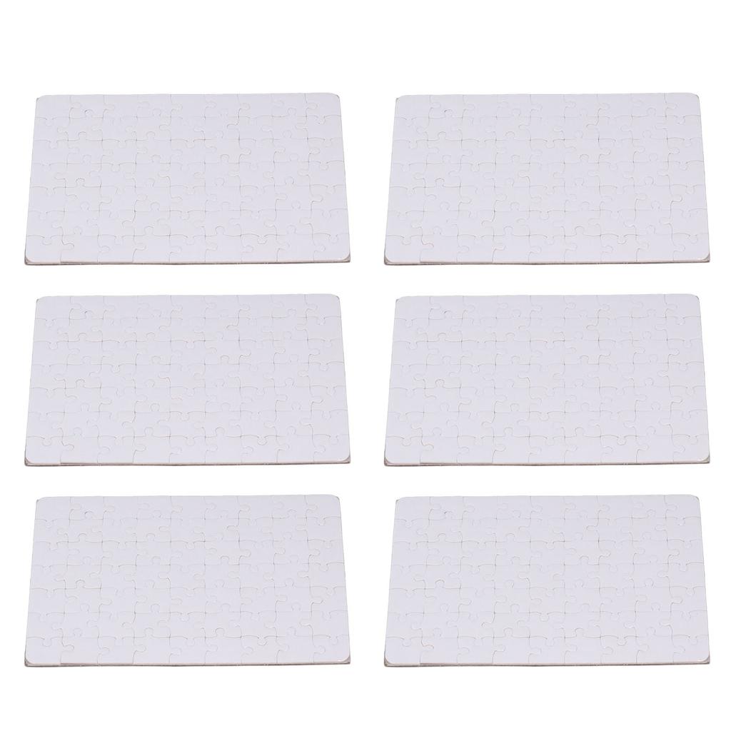 6 Set Blank Puzzles 63pcs 13x18cm White Assembly DIY Sublimation Blanks Puzzles for Life Photo