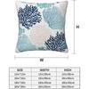 Summer Coastal Throw Pillows 18x18 Inch Set of 2 Coral Branch Ocean Themed Decorative Pillow Cases Square Pillowcases Decor Gift