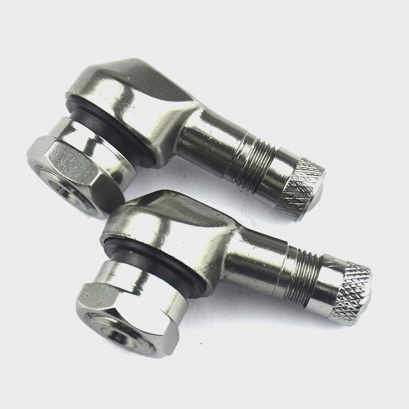 2PCS Electric Vehicle Modified Tire Aluminum Alloy Valve Motorcycle Wheel Hub Valve Anti-leakage Right-angle Valve Nozzle