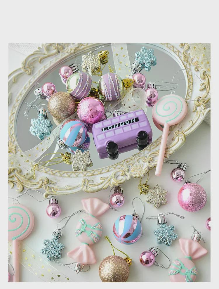 Macaron Color Cross-Border Christmas Ornaments: Unique Christmas Tree Hanging Baubles and Pendants