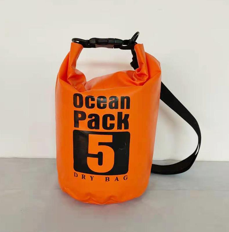 Waterproof Outdoor Sports Dry Bag: Single/Double Shoulder, PVC Thickened Mesh, Lightweight for Beach, Rafting & Swimming.
