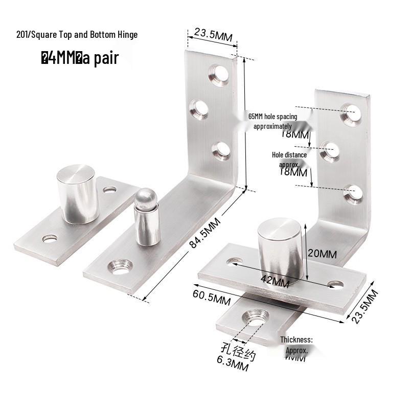 

360-Degree Concealed Door Hinge with Top/Bottom Shaft and Rotating Mechanism