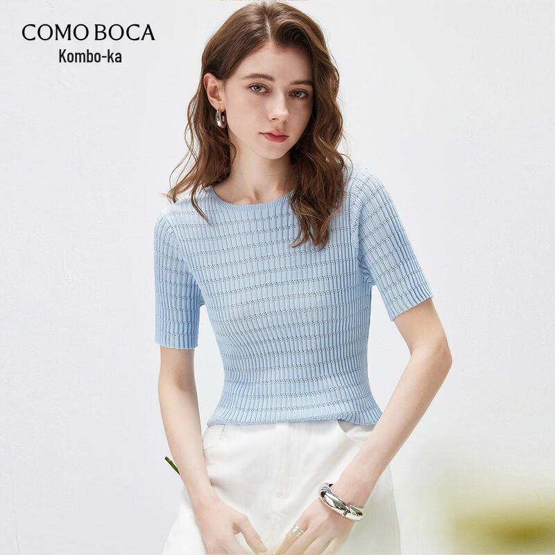 Komombo 2026 Short-Sleeve Knit T-Shirt for Women L