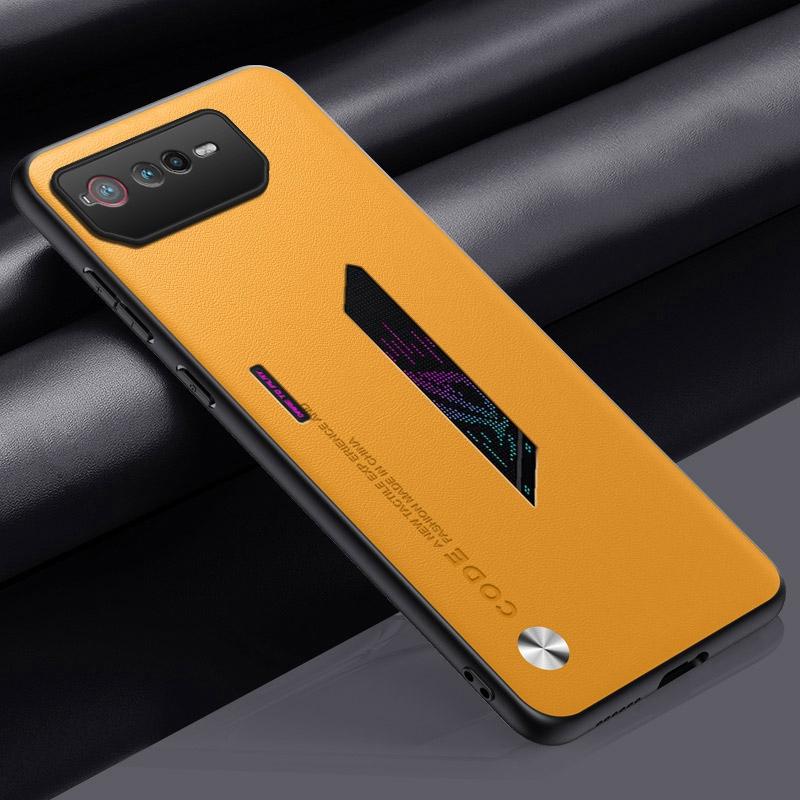 Luxury PU Leather Case For Asus ROG Phone 6 D 6D Back Cover Matte Silicone Full Protection Phone Case For Asus ROG Phone6 D 5G