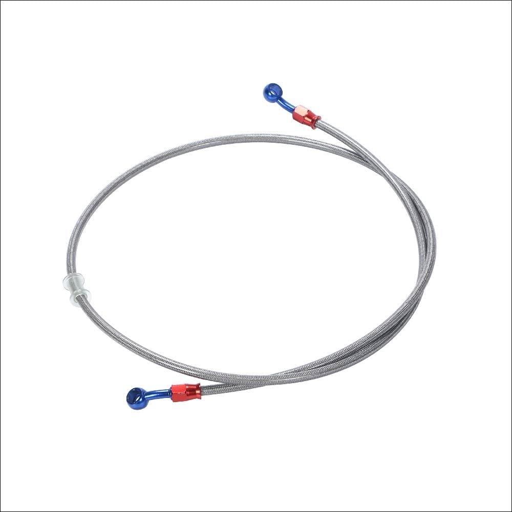 Life Design Johnson.5 Motorcycle Brake Hose, Prevents Twisting, Freely Banjo Type, Mesh Hose, 23.6,
