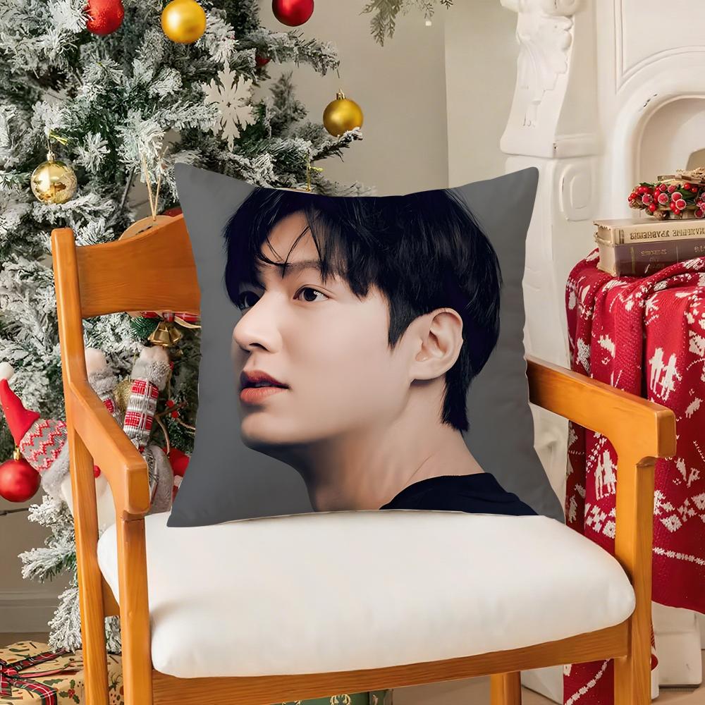 Handsome Star LLee Minho Popular Pillow Case Silky Short Plush With Invisible Zipper Dustproof Sofa Cushion Cover