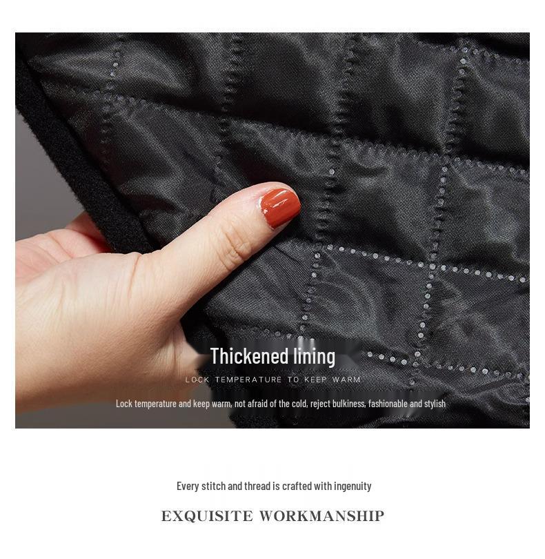 Unisex Mid-Length Wool Flannel Coat - Thickened for Autumn and Winter, Ideal for Professional Wear and Office Uniforms.