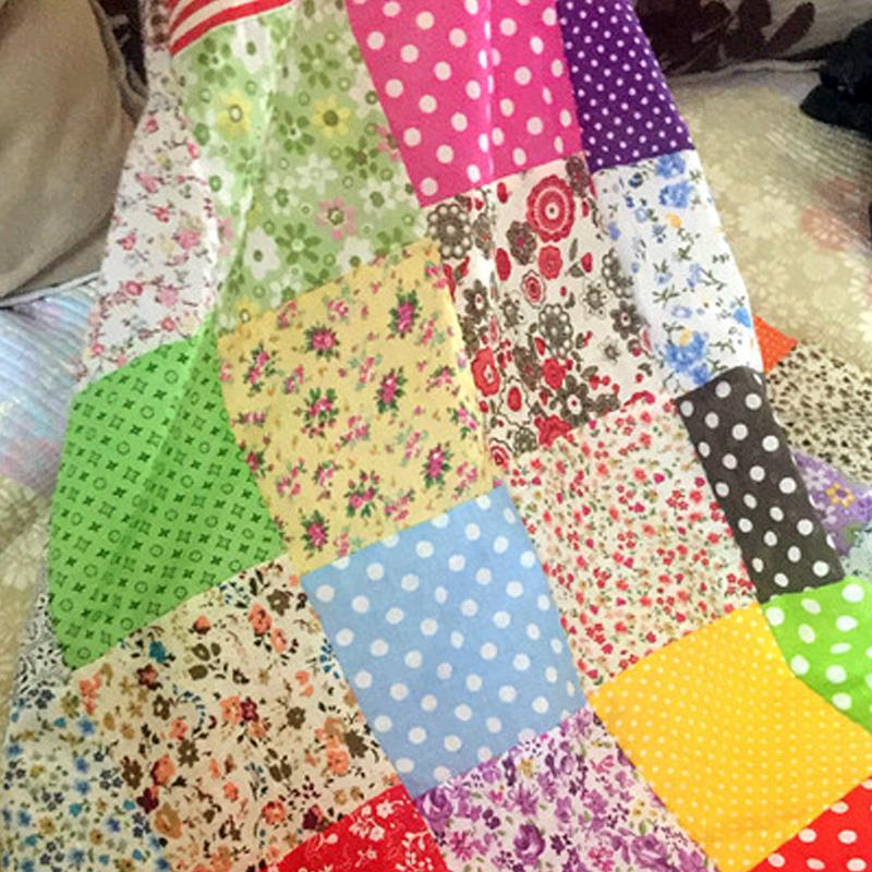 50Pcs Sewing Quilting Fabric 10*10cm Floral Printed for Patchwork Needlework Floral Fabric DIY Handmade Material Cotton Cloth