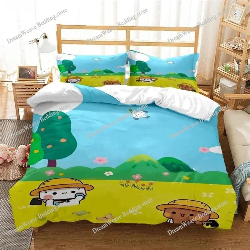 Home Textile Cartoons Bubu Dudu Cover Duvet Cover Pillow Case Boy Girl Polyester Bedding Set King Queen Twin Size Luxury Gift963
