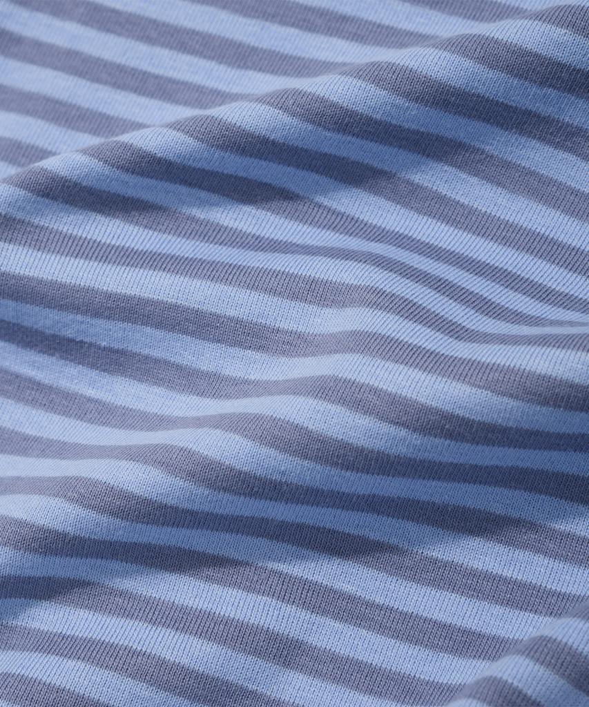 RETRIEVER CLUB Layered Stripe Crop Tee [Blue]