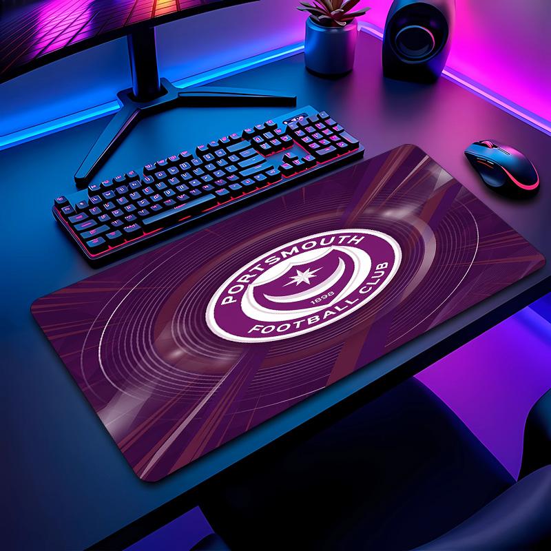 Portsmouth FC Football Pattern Mouse Pad Non?Slip Rubber Base Gaming Mousepad For Desk Office Home