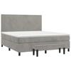 VidaXL Divan Bed and Mattress Light Grey 160x200cm Velvet - Model 3137731