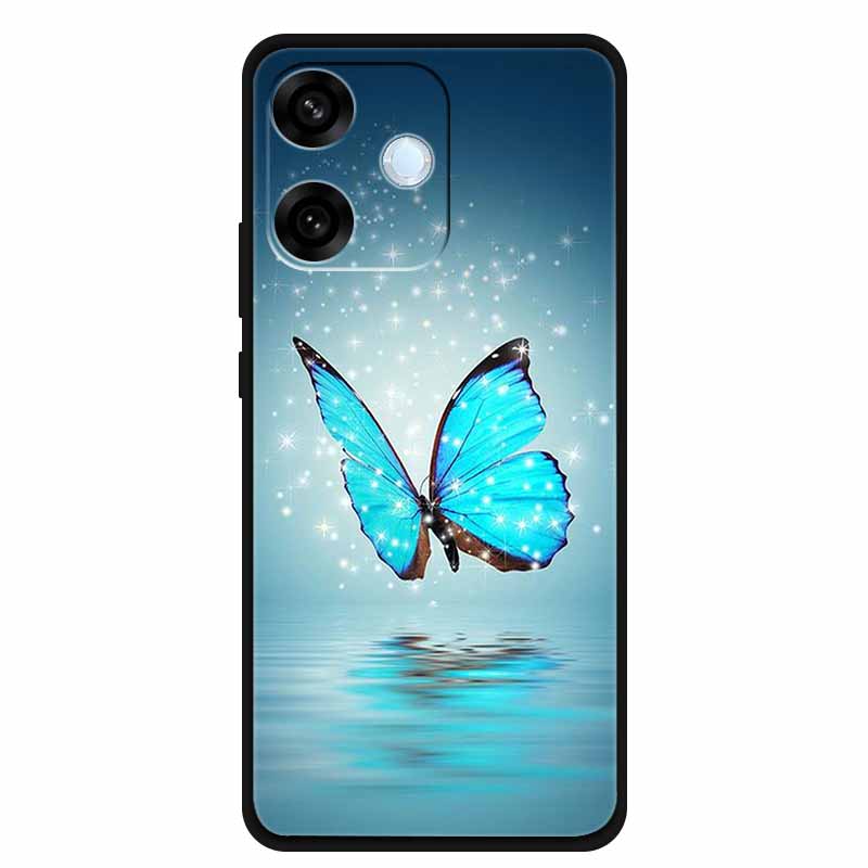 For Oppo A5 Pro 4G 5G Case 6.67" Soft TPU Silicone Funda Cut Cat Flower Painted Back Cover for Oppo A5 Pro 5G Global Shell Coque