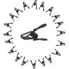 30 Pcs 2 Inch Black Chip Clips PVC Coating High Elasticity Strength Anti-Rust Steel Chip Bag Clips, Food Clips and Clothes P