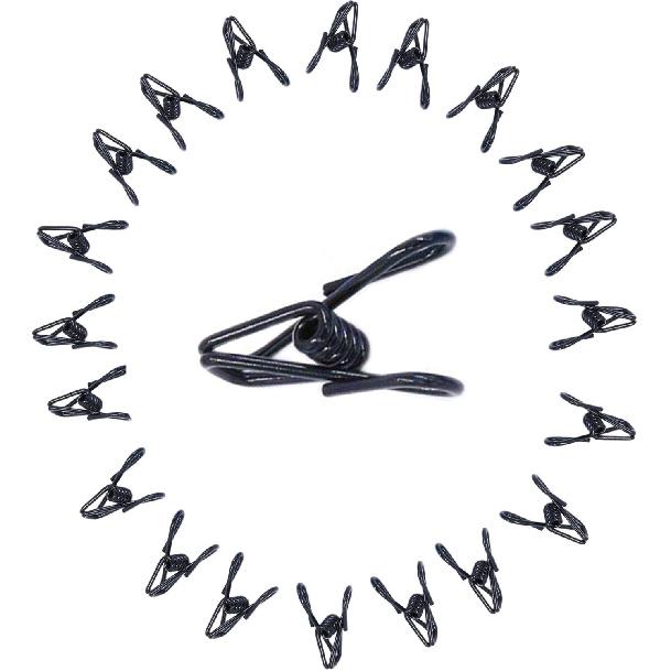 30 Pcs 2 Inch Black Chip Clips PVC Coating High Elasticity Strength Anti-Rust Steel Chip Bag Clips, Food Clips and Clothes P