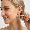 Boucles d'oreilles pendantes œil bleu maléfique tendance en acier inoxydable pour femmes hommes Boucle d'oreille œil de démon rond Bijoux amulettes de protection porte-bonheur vintage