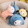 Cosplay Bee Hippo Dinosaur Pig Cartoon Lying Rabbit Doll Plush Toy Stuffed Hooded White Pink Blue Plushie Peluche Present