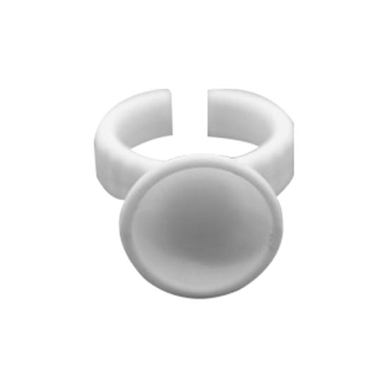100Pcs Disposable Glue Ring Pallet Holder for Eyelash Extension Tattoo Pigment