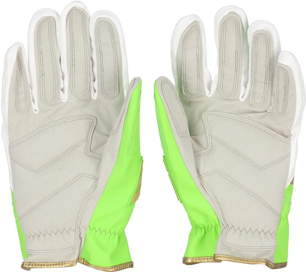 adidas Baseball Baserunning Size 51 Sliding Lime x White LBG704 Gloves, Glove, (4211), Medium,