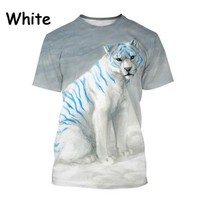 Tiger 3D Cooles T-Shirt Mode Herren Tierkunst Tiger T-Shirt Harajuku Neuheit Hip Hop Unisex Street Kurzarm