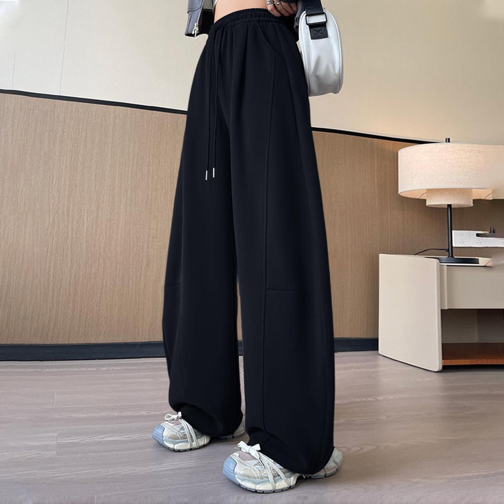 Women's Fashionable Loose Fleece Lined Trousers