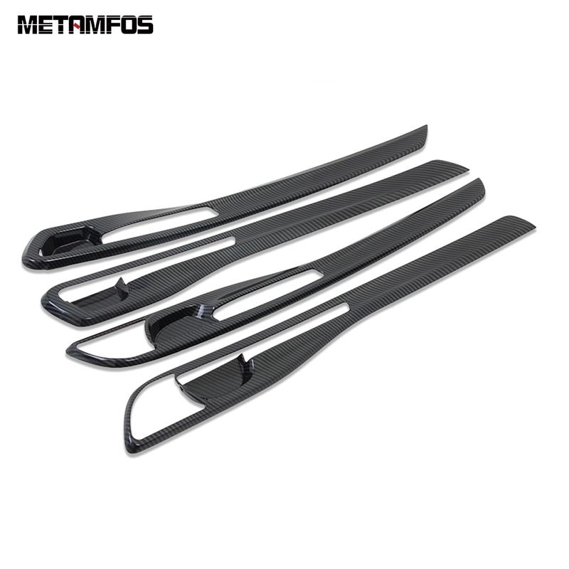 For Kia Seltos -  2024 2025 Carbon Fiber Interior Door Handle Bowl Panel Trim Strip Sticker Accessories Car Styling