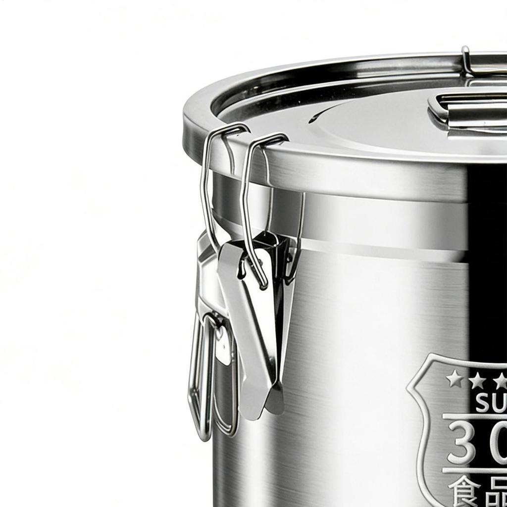 Stainless Steel Food Containers Airtight Leak-Proof Stainless Steel Flour Rice Cereal Storage Container For Flour Grain Bread