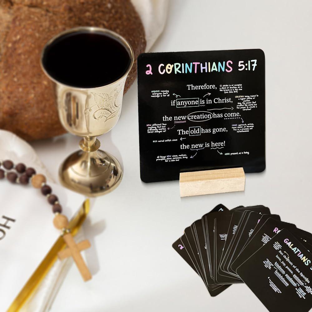 52 Scripture Cards Bible Verses for Each Week of The Year Bible Verse Memory Cards Sunday School Teaching Christian Bible Gifts